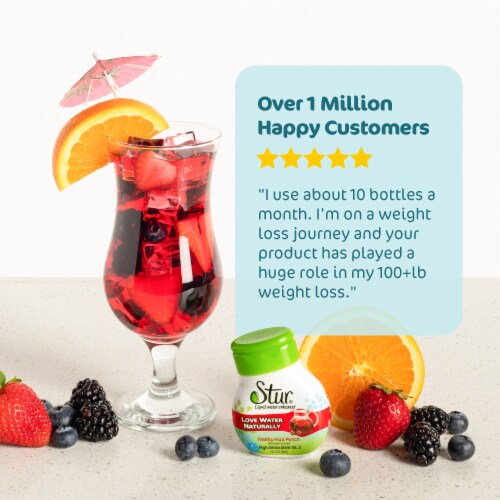 Stur® Blue & Blackberry Flavored Antioxidant Water Enhancer Perspective: right