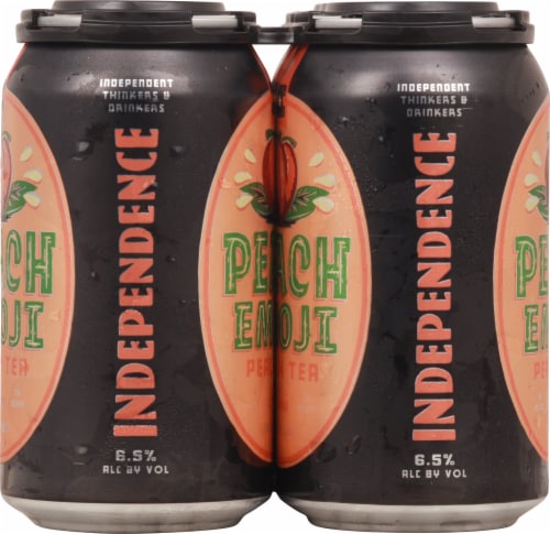 Independence Brewing Peach Emoji Peach Tea Sour Ale Perspective: right