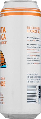 Santa Monica Brew Works® 310 California Blonde Ale Beer Perspective: right