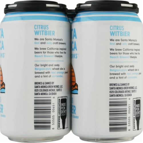 Santa Monica Brew Works® Citrus Witbier Wheat Ale Beer Perspective: right