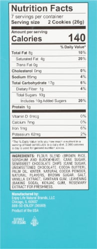 Enjoy Life® Gluten-Free Handcrafted Double Chocolate Crunchy Cookies Perspective: right