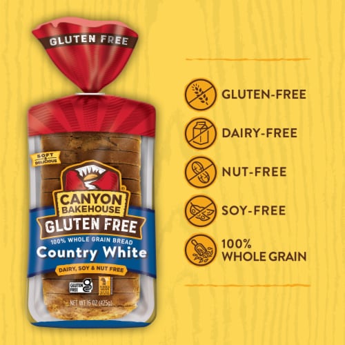 Canyon Bakehouse Country White Gluten Free 100% Whole Grain Sandwich Bread Fresh Perspective: right