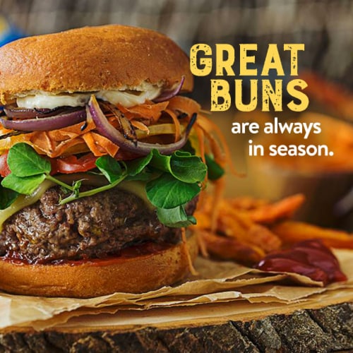 Canyon Bakehouse Burger Buns Gluten Free 100% Whole Grain Hamburger Buns Fresh Perspective: right