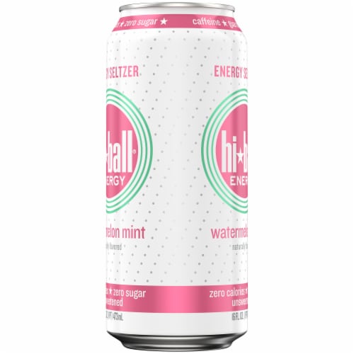 Hiball Watermelon Mint Energy Drink Can Perspective: right
