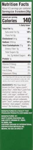 Mary's Gone Crackers™ Tomato + Basil Real Thin Crackers Perspective: right