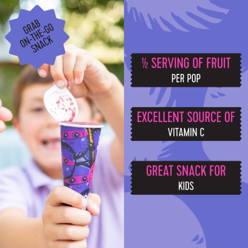 Pitaya Foods® Organic Acai Berry & Blueberry Smoothie Pops Perspective: right