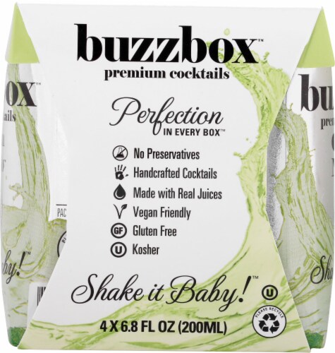 buzzbox Premium Cuban Mojito Ready to Drink Cocktail Perspective: right
