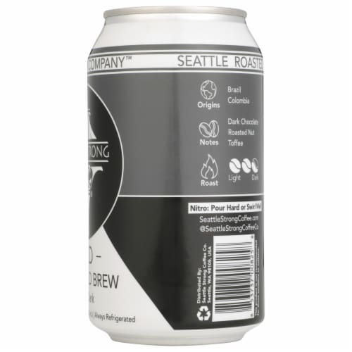 Seattle Strong Nitro Bold Brew Coffee Perspective: right