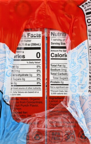 Rethink Kids Organic Fruit Punch Water Drink Boxes Perspective: right