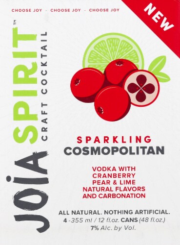 Joia Sparkling Cosmopolitan Premium Vodka Cocktail Perspective: right