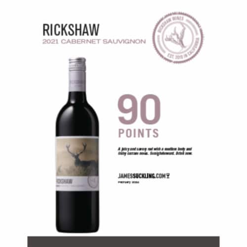 Rickshaw Cabernet Sauvignon California Red Wine Perspective: right