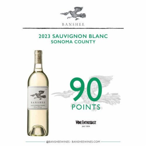 Banshee Sauvignon Blanc California White Wine Perspective: right