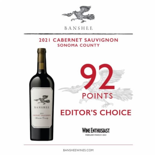 Banshee Cabernet Sauvignon California Red Wine Perspective: right