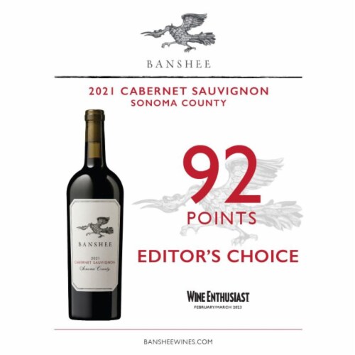 Banshee Cabernet Sauvignon California Red Wine Perspective: right