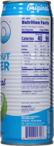 C2O® Pure Coconut Water Can Perspective: right
