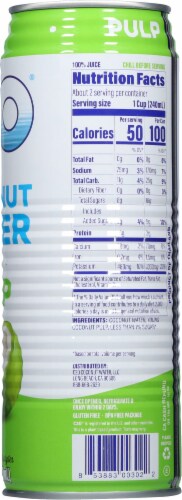 C20® Pulp Pure Coconut Water Can Perspective: right