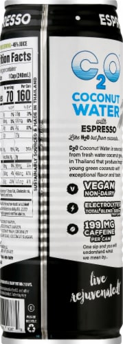 C2O With Espresso Coconut Water 17.5 oz Perspective: right