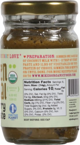 Mike's Organic Green Thai Curry Paste Perspective: right
