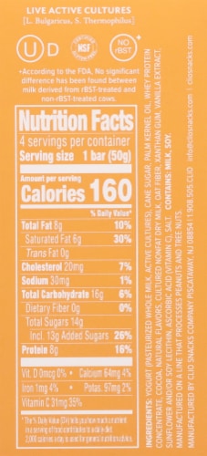 Clio Vanilla Greek Yogurt Bars Perspective: right
