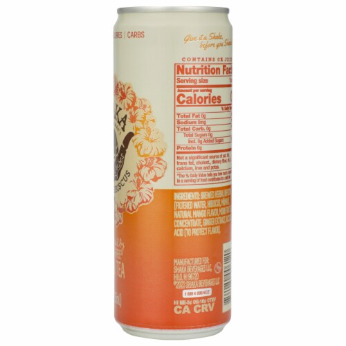 Shaka Tea Hawai'i Caffeine and Sugar Free Mango Hibiscus Herbal Tea Perspective: right