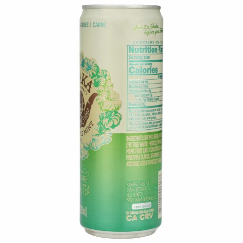 Shaka Tea Caffeine Free Pineapple Mint Herbal Tea Perspective: right