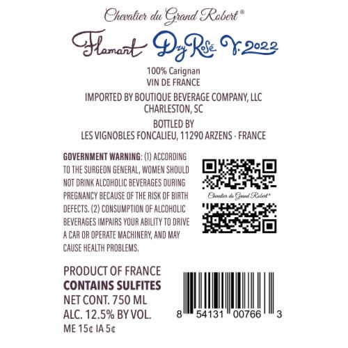 Chevalier du Grand Robert Flamant Rose Wine Perspective: right