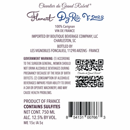 Chevalier du Grand Robert Flamant Rose Wine Perspective: right