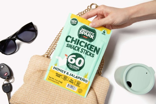 Mighty Spark® Honey & Jalapeno Chicken Snack Sticks Perspective: right