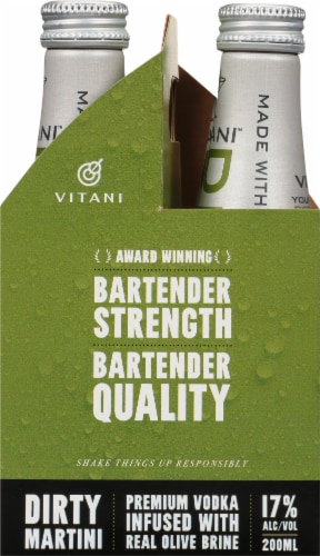 Vitani Premium Vodka Dirty Martini Perspective: right