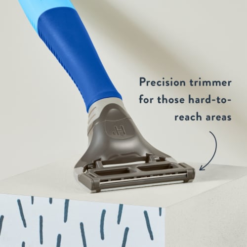 Harry's 5-Blade Navy Blue Razor Kit Perspective: right