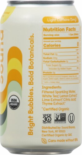 Sound® Lemon Thyme White Tea Sparkling Water with Botanicals Perspective: right