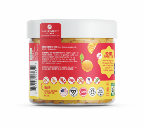 Vitamin Friends Boost Appetite Orange Vegan Gummies Perspective: right