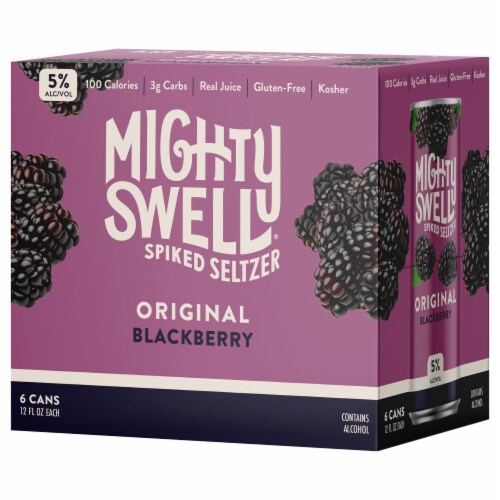 Mighty Swell Spiked Seltzer Blackberry 6pk Perspective: right