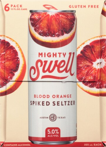 Mighty Swell Blood Orange Spiked Seltzer Perspective: right