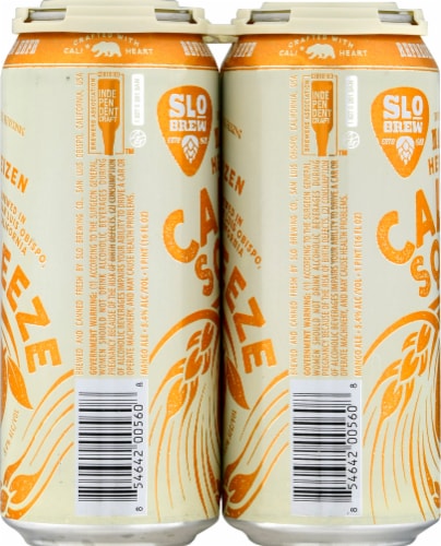 Slo Brew Cali Squeeze Mango Hefeweizen Perspective: right