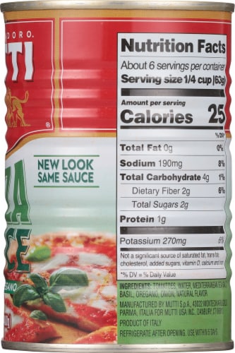 Mutti Basil & Oregano Pizza Sauce Perspective: right