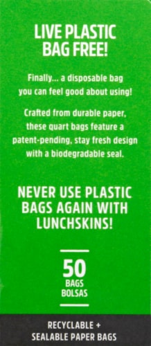 Lunchskins Recyclable + Sealable Paper Sandwich Bags Perspective: right