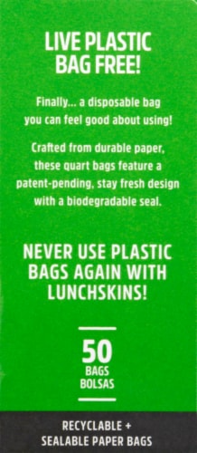 Lunchskins Recyclable & Sealable Paper Sandwich Bags - Apple - 50ct : Target