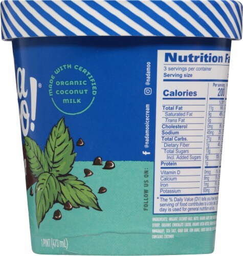 Nadamoo!® Dairy-Free Lotta Mint Chip Frozen Dessert Pint Perspective: right
