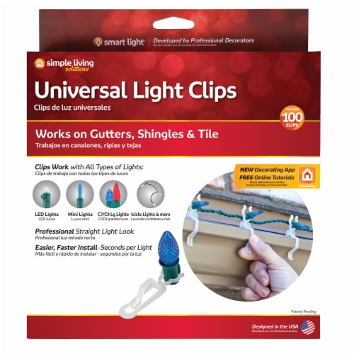 Simple Living Solutions Universal Gutter Shingle Clips - White Perspective: right