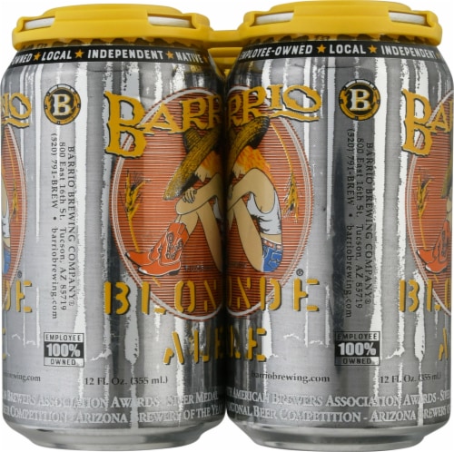Barrio Brewing Blonde Ale Beer Perspective: right