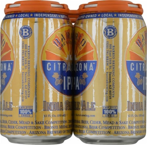 Barrio Brewing Citrazona IPA Beer Perspective: right