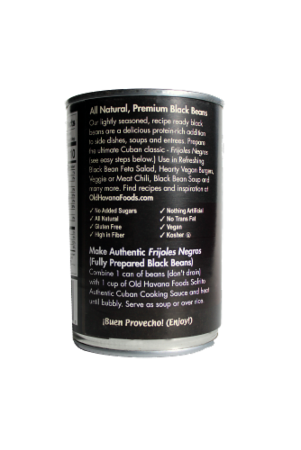 Old Havana Foods Lightly Seasoned Black Beans Perspective: right