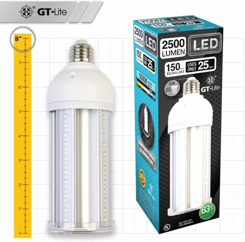 GT-Lite 150-Watt Equivalent Corn Cob Undimmable LED  Light Bulb E26 base in Daylight 5000K Perspective: right