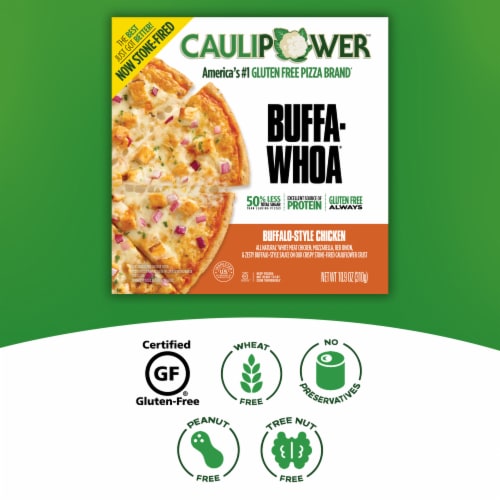 Caulipower Buffa-Whoa Cauliflower Crust Buffalo-Style Chicken Frozen Pizza Perspective: right