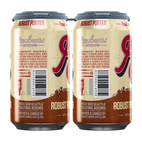 Reuben's Brews Robust Porter Beer Perspective: right