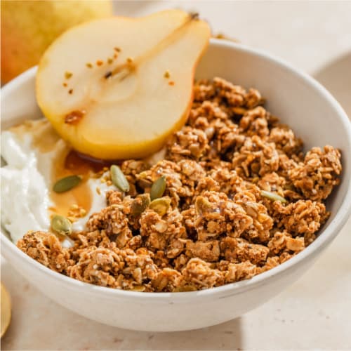 Purely Elizabeth Pumpkin Cinnamon Ancient Grain Granola Perspective: right