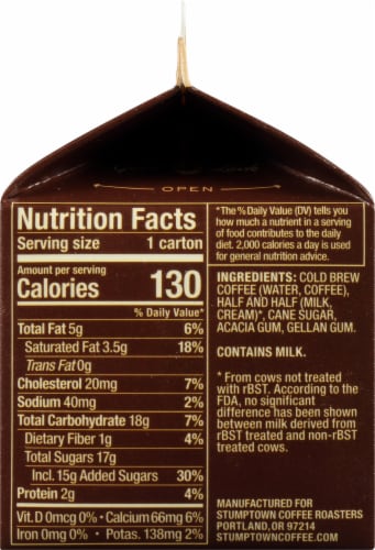 Stumptown Coffee Original Cold Brew Coffee Perspective: right