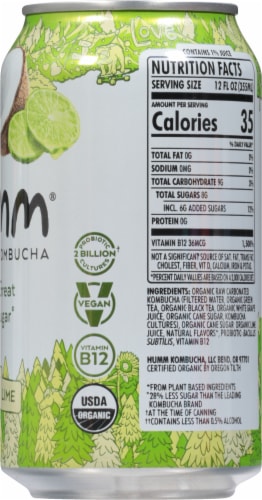 Humm® Probiotic Kombucha Coconut Lime Perspective: right
