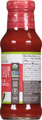 Primal Kitchen Organic Unsweetened Spicy Tomato Ketchup Perspective: right